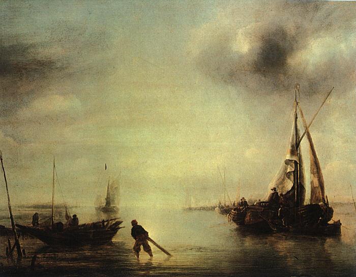 Jan van de Cappelle Becalmed Sweden oil painting art
